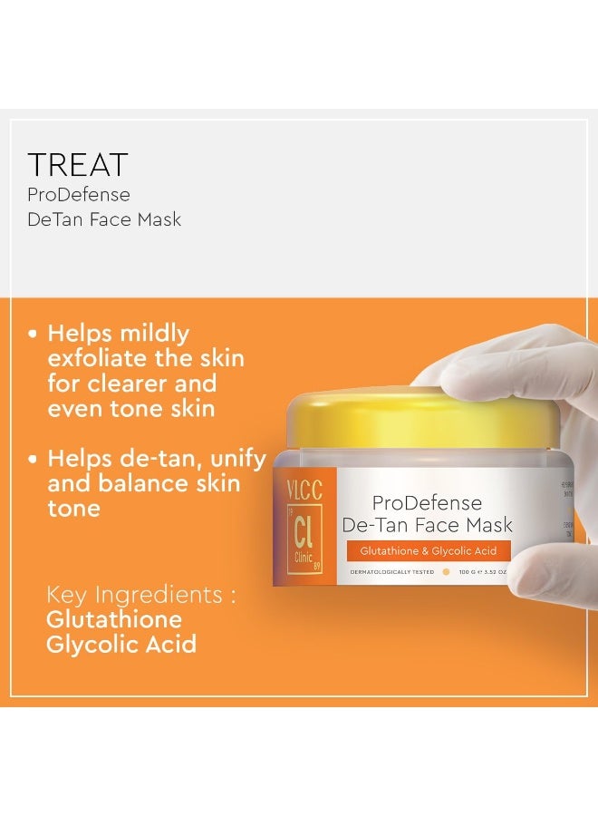 VLCC Clinic Tan Removal & Glow Combo for Tan Removal and Reduced Hyperpigmentation | De tan Face Mask - 100g with Glutathione + Pro Bright Cica Cream - 100g with Cica and Glutathione - Image 3